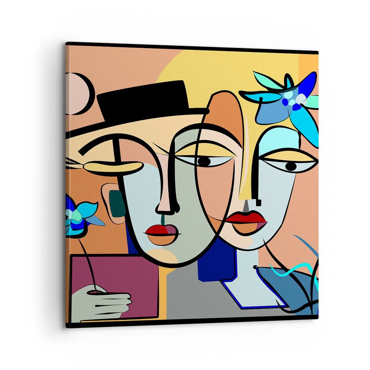 Bild auf Leinwand - Leinwandbild - Picassos randez vous - 60x60 cm