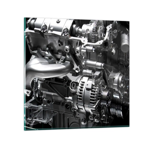 Glasbild - Bild auf glas - Stahl, schön, stark - 30x30 cm