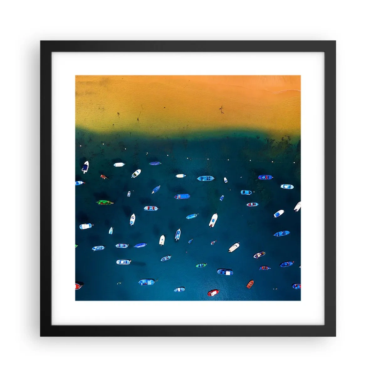 Poster in einem schwarzem Rahmen - Feiertagsspiel - 40x40 cm