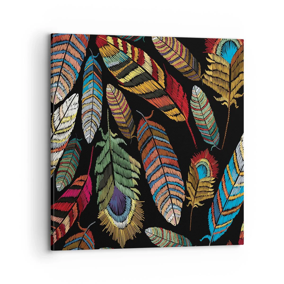 Bild auf Leinwand - Leinwandbild - Der Vogelkarneval - 70x70 cm