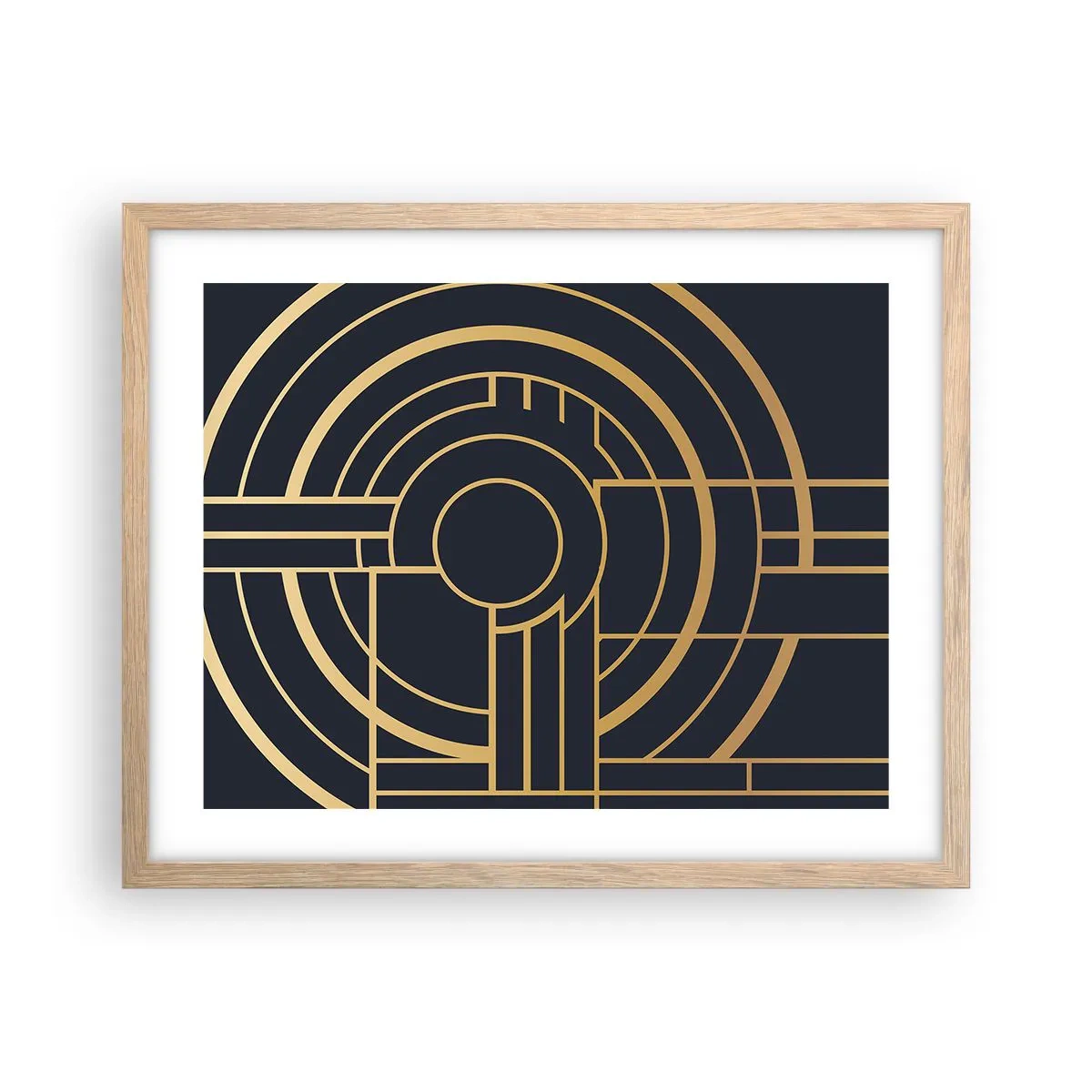 Poster in einem Rahmen aus heller Eiche - Wendungen der Dinge - 50x40 cm