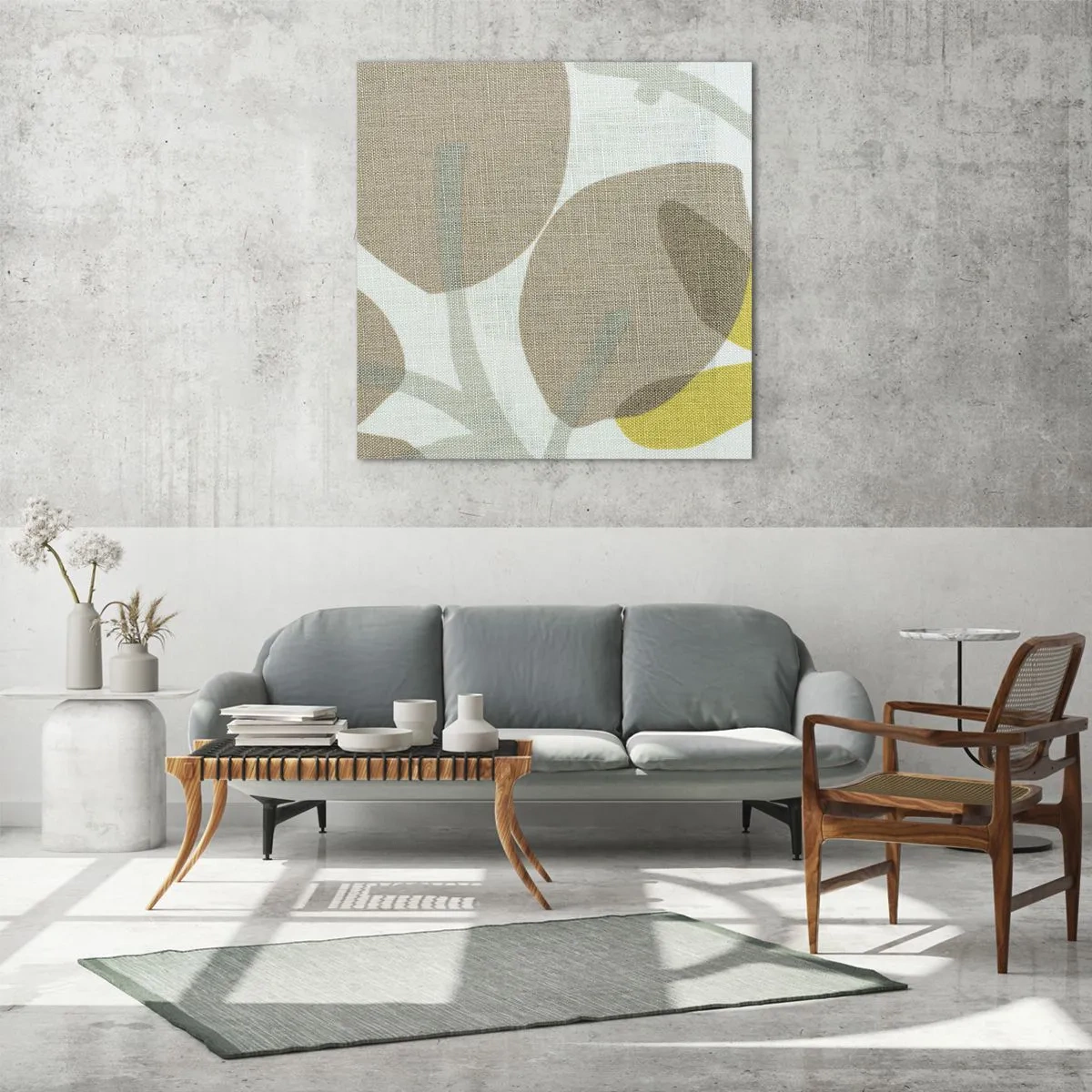 Glasbild - Bild auf glas - Komposition in voller Sonne - 70x70 cm