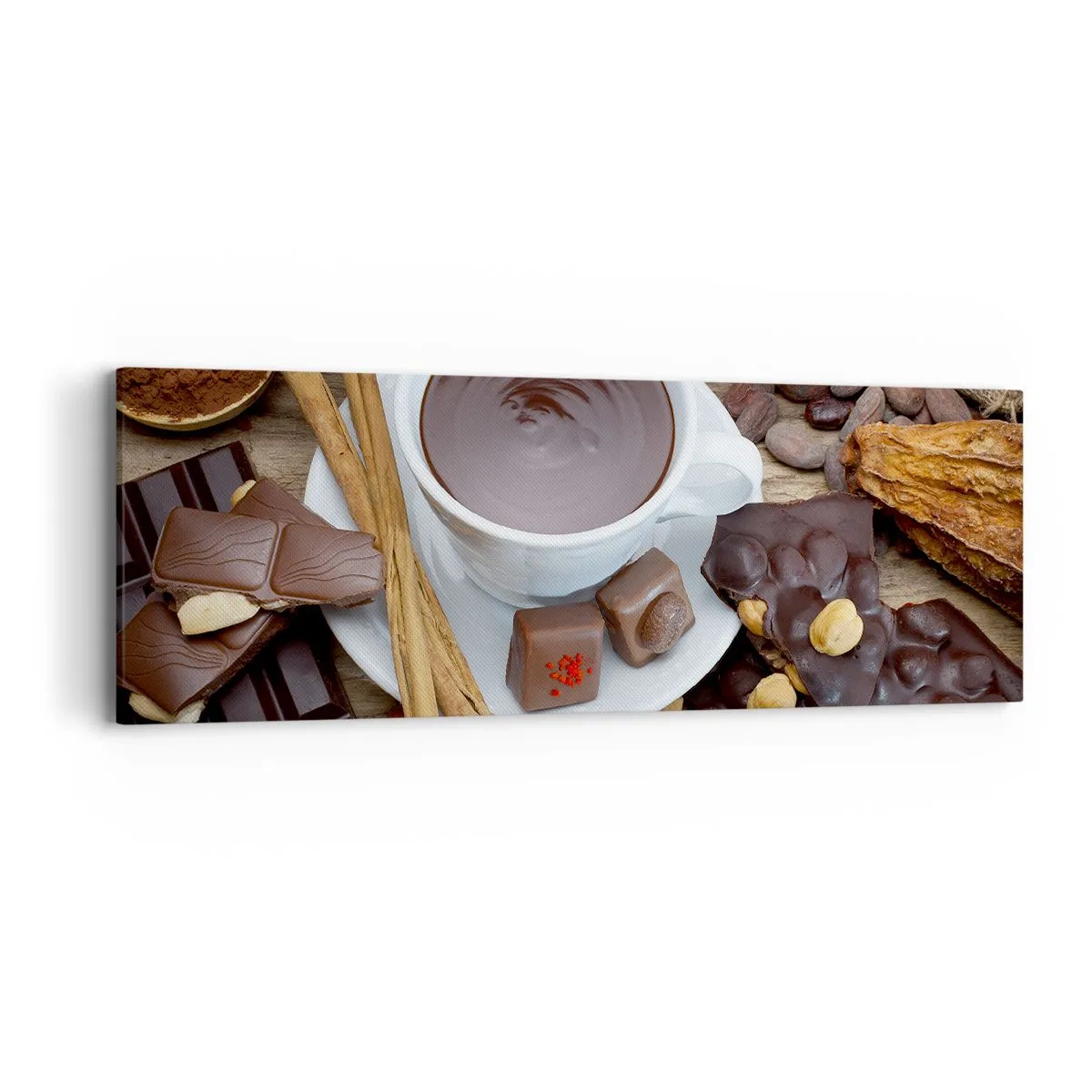 Bild auf Leinwand - Leinwandbild - Aus einer märchenhaften Schokoladenfabrik - 90x30 cm