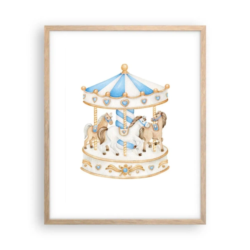 Poster in einem Rahmen aus heller Eiche - Süße Kindheit - 40x50 cm