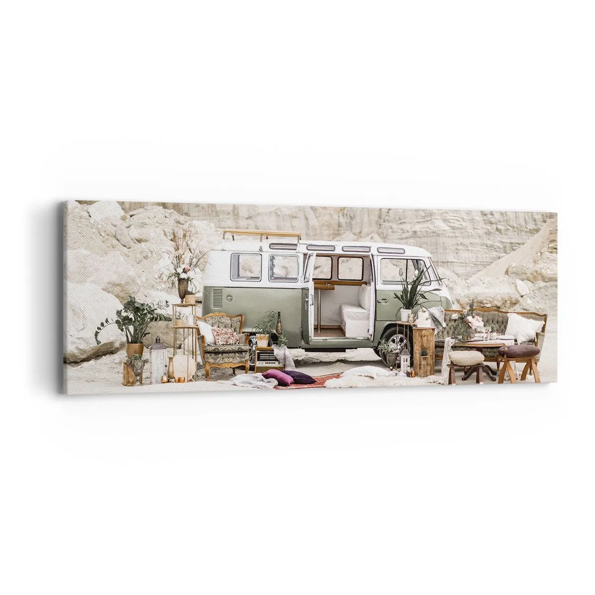 Bild auf Leinwand - Leinwandbild - Es ist die Zeit, die Reise zu beginnen - 90x30 cm