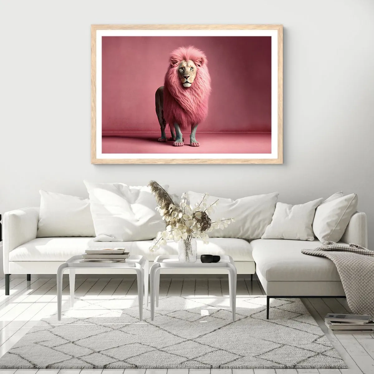 Poster in einem Rahmen aus heller Eiche - Und du hast keine Angst mehr - 91x61 cm