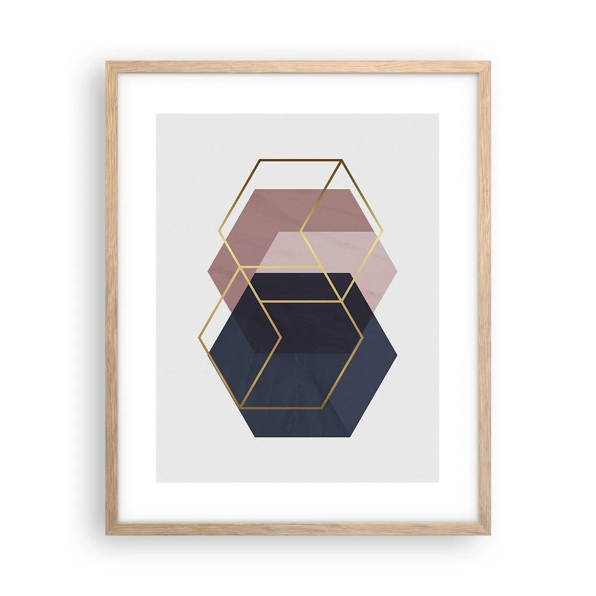 Poster in einem Rahmen aus heller Eiche - Die Kraft der Einfachheit - 40x50 cm