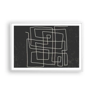 Poster in einem weißen Rahmen - Nicht so einfach - 91x61 cm