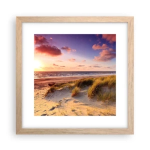 Poster in einem Rahmen aus heller Eiche - Die Luft riecht schon im Sommer - 30x30 cm