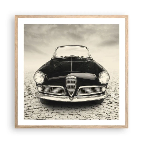 Poster in einem Rahmen aus heller Eiche - Man muss mich einfach lieben - 60x60 cm