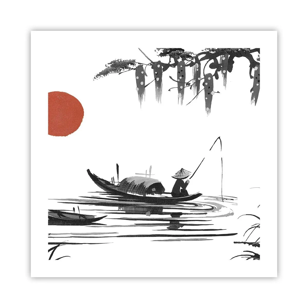 Poster - Asiatischer Nachmittag - 50x50 cm