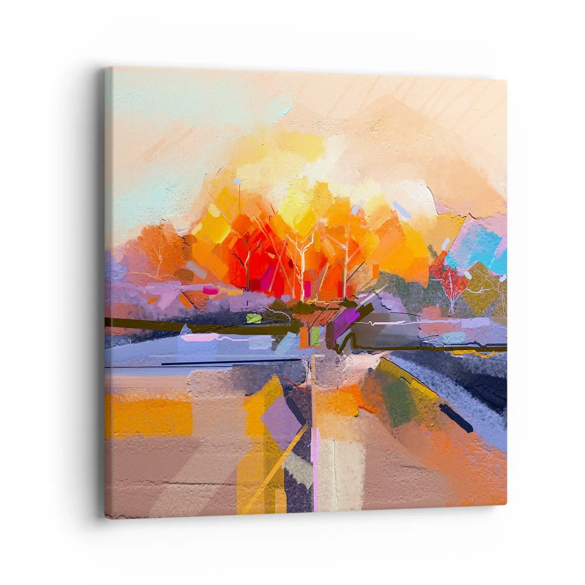 Bild auf Leinwand - Leinwandbild - Der Herbst ist geworden - 40x40 cm