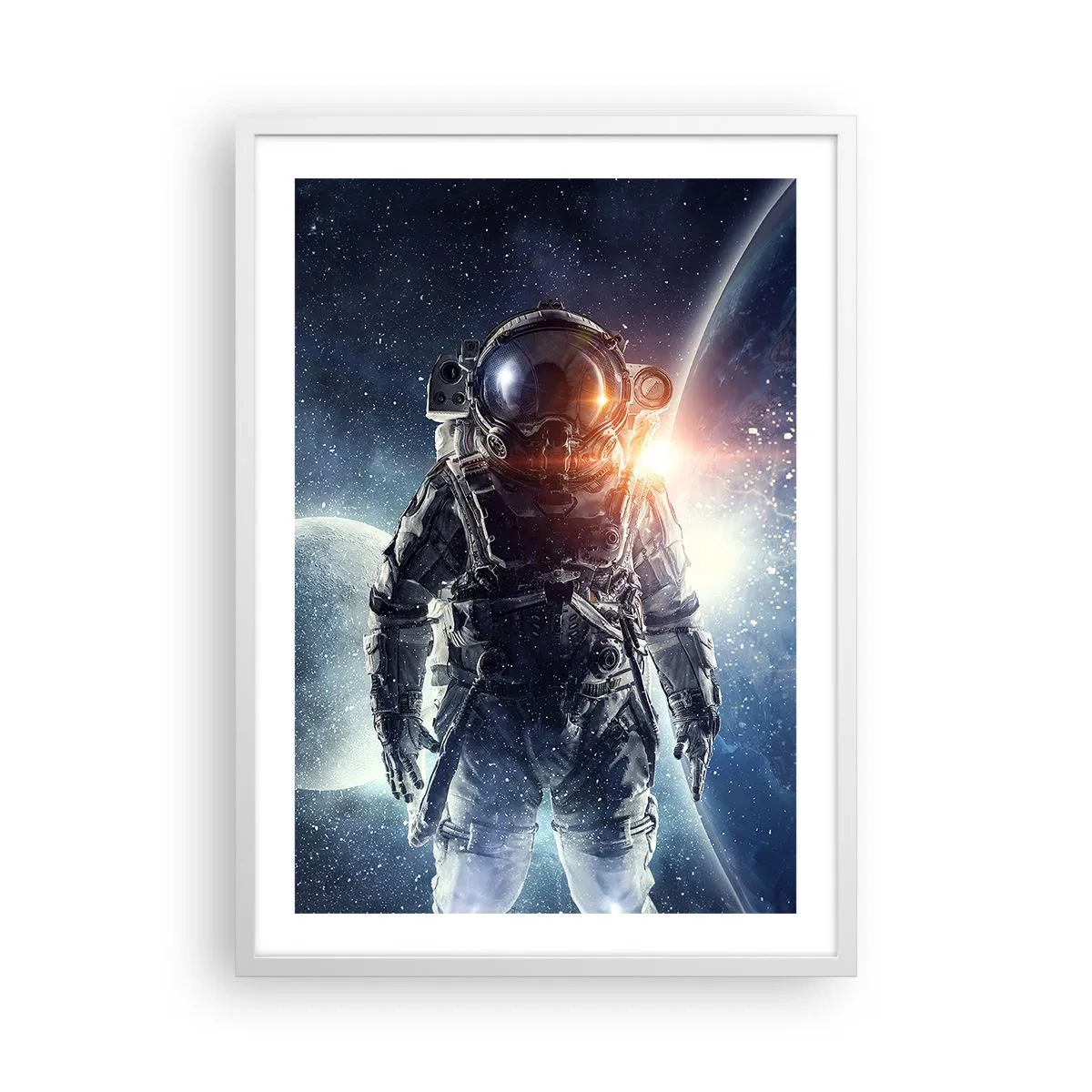 Poster in einem weißen Rahmen - Weltraumabenteuer - 50x70 cm