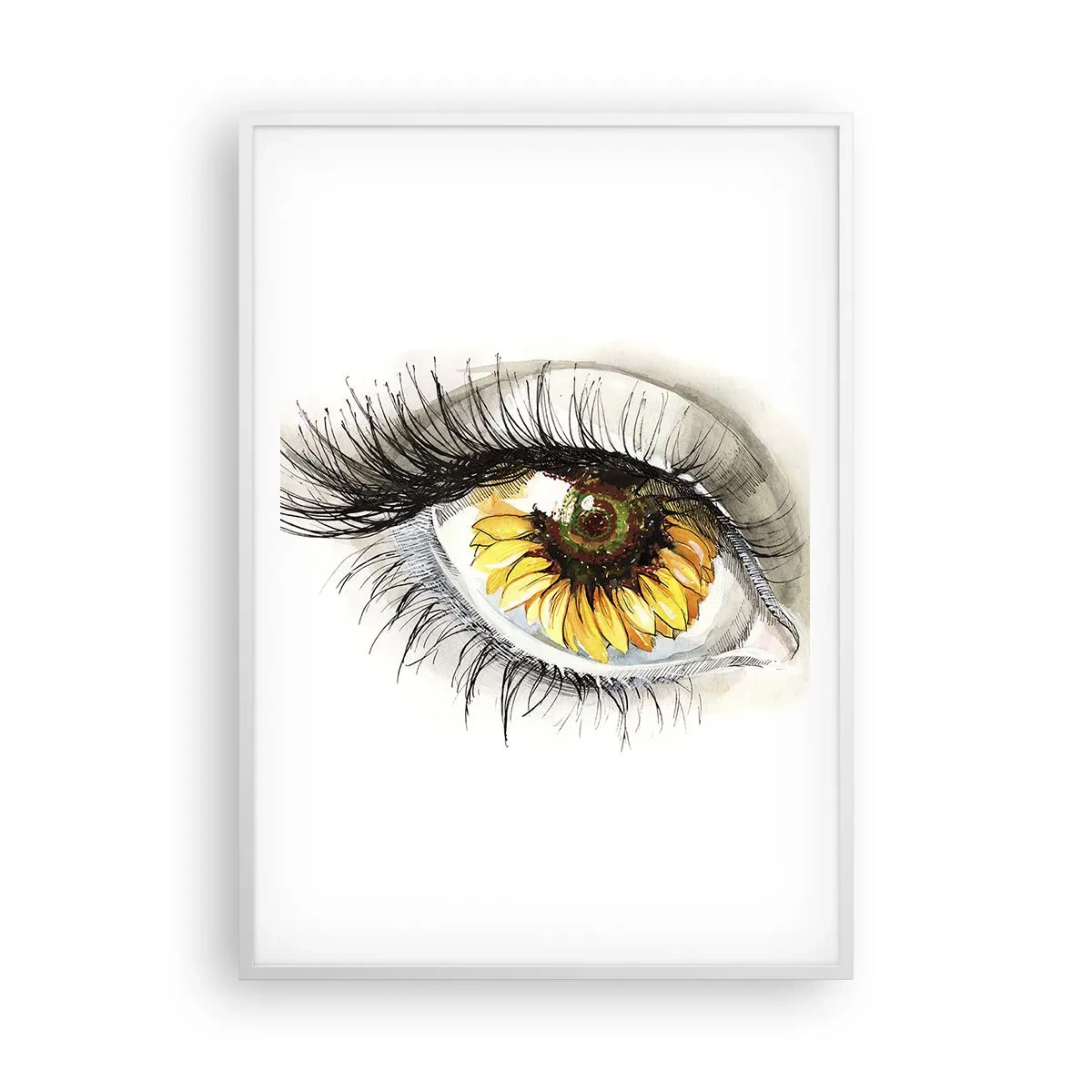 Poster in einem weißen Rahmen - Ein Look so heiß wie der Sommer - 70x100 cm