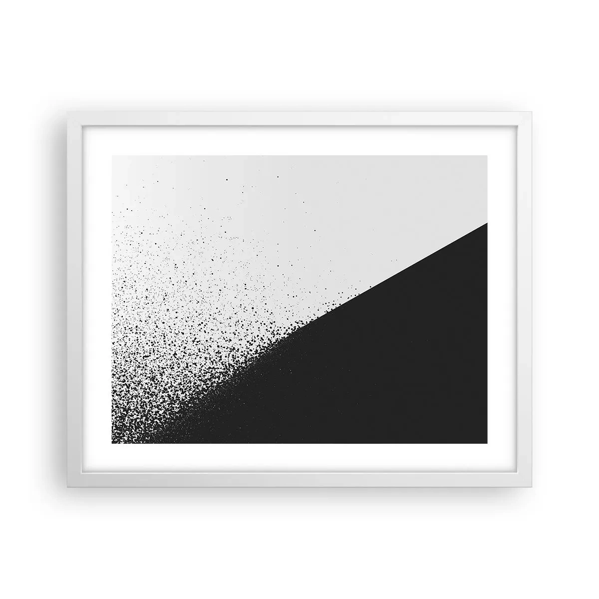 Poster in einem weißen Rahmen - Immer schneller, immer mehr - 50x40 cm