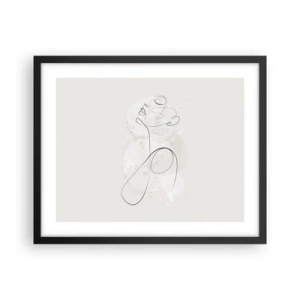 Poster in einem schwarzem Rahmen - Die Spirale der Schönheit - 50x40 cm