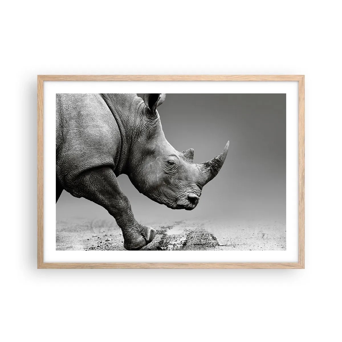Poster in einem Rahmen aus heller Eiche - Unaufhaltsame Stärke - 70x50 cm