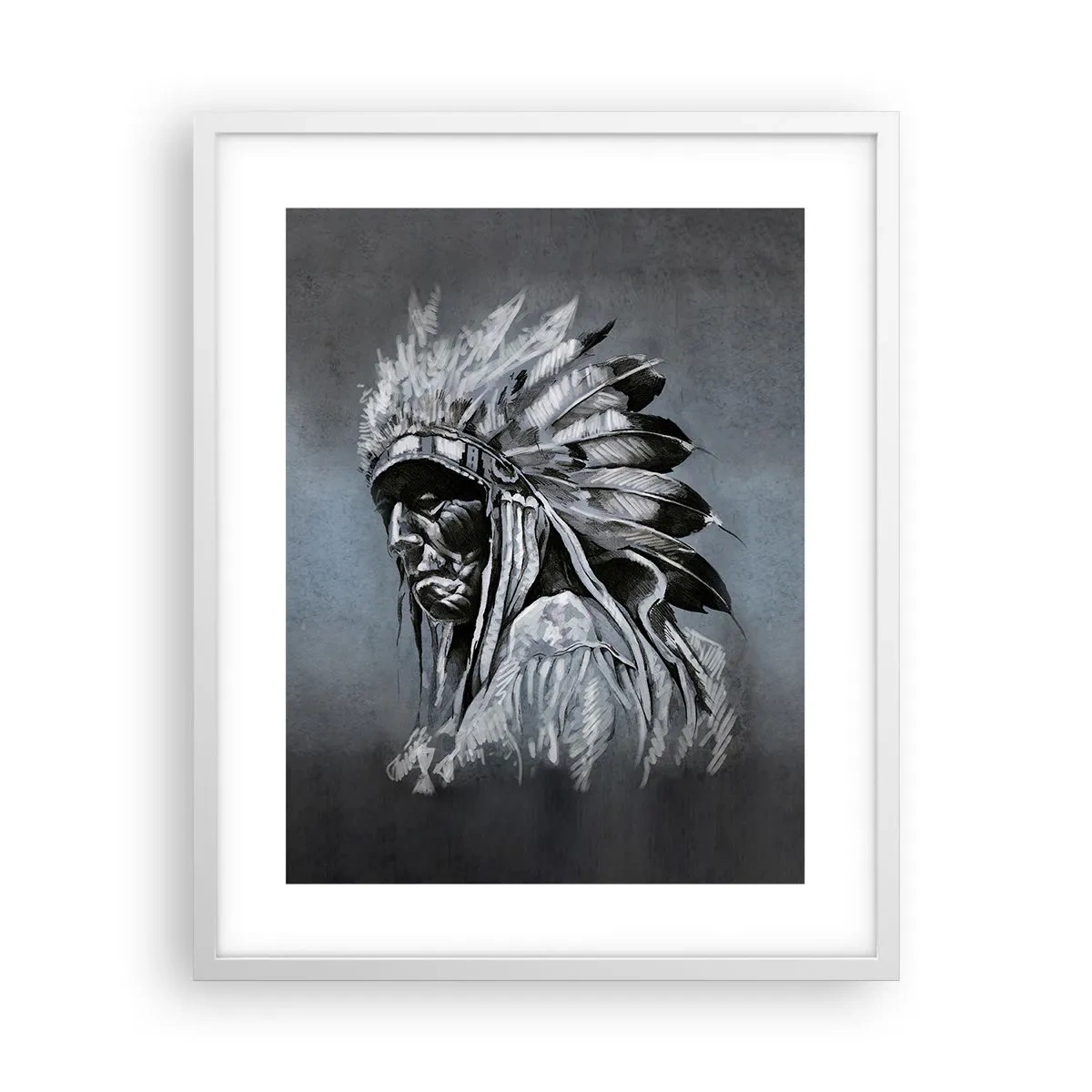 Poster in einem weißen Rahmen - Zurück zu den Wurzeln - 40x50 cm