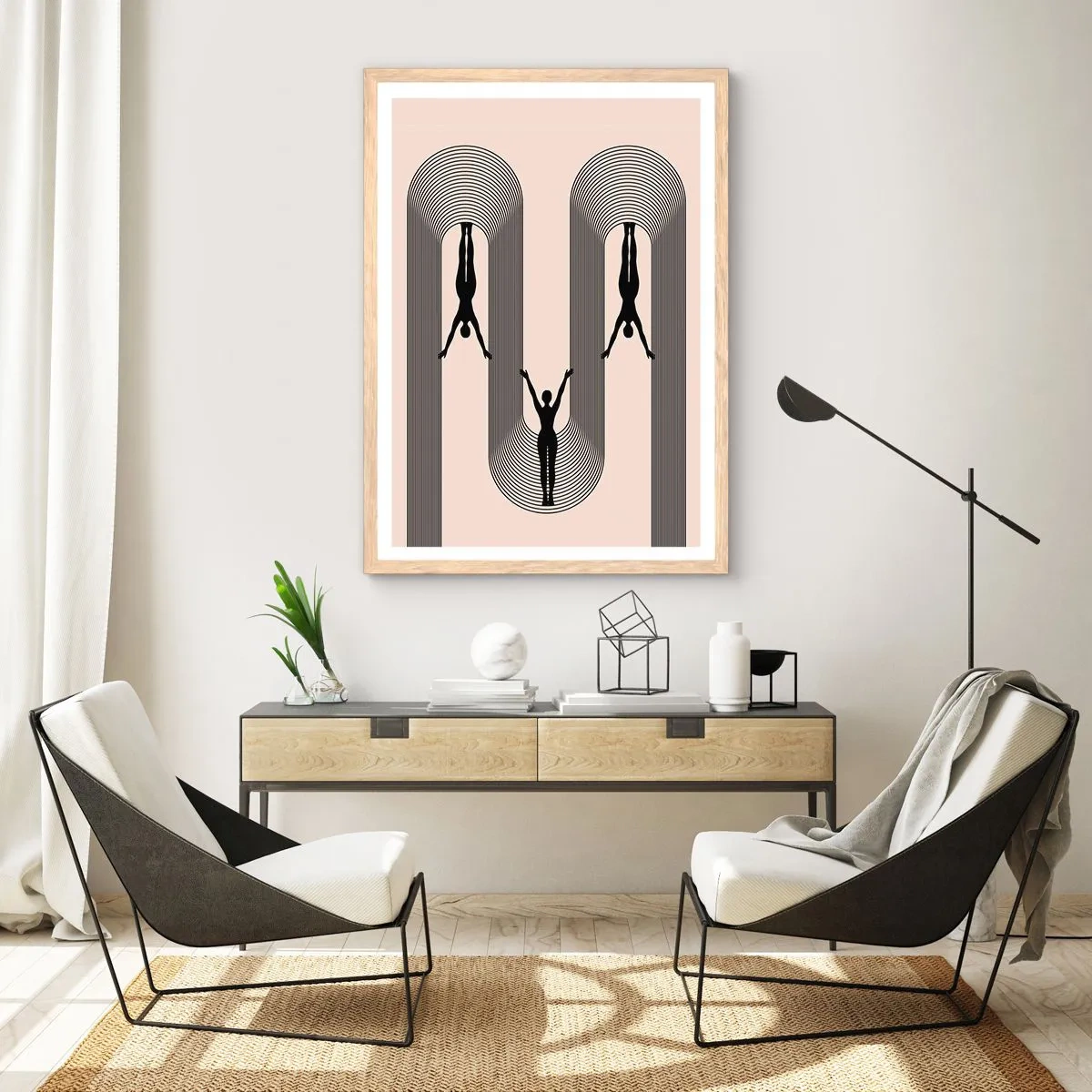 Poster in einem Rahmen aus heller Eiche - Verkehrt herum - 61x91 cm