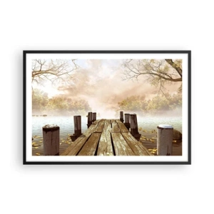 Poster in einem schwarzem Rahmen - Die milde Traurigkeit des Herbstes - 91x61 cm