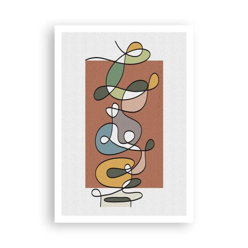 Poster - Abstraktion: bunter Tanz - 70x100 cm