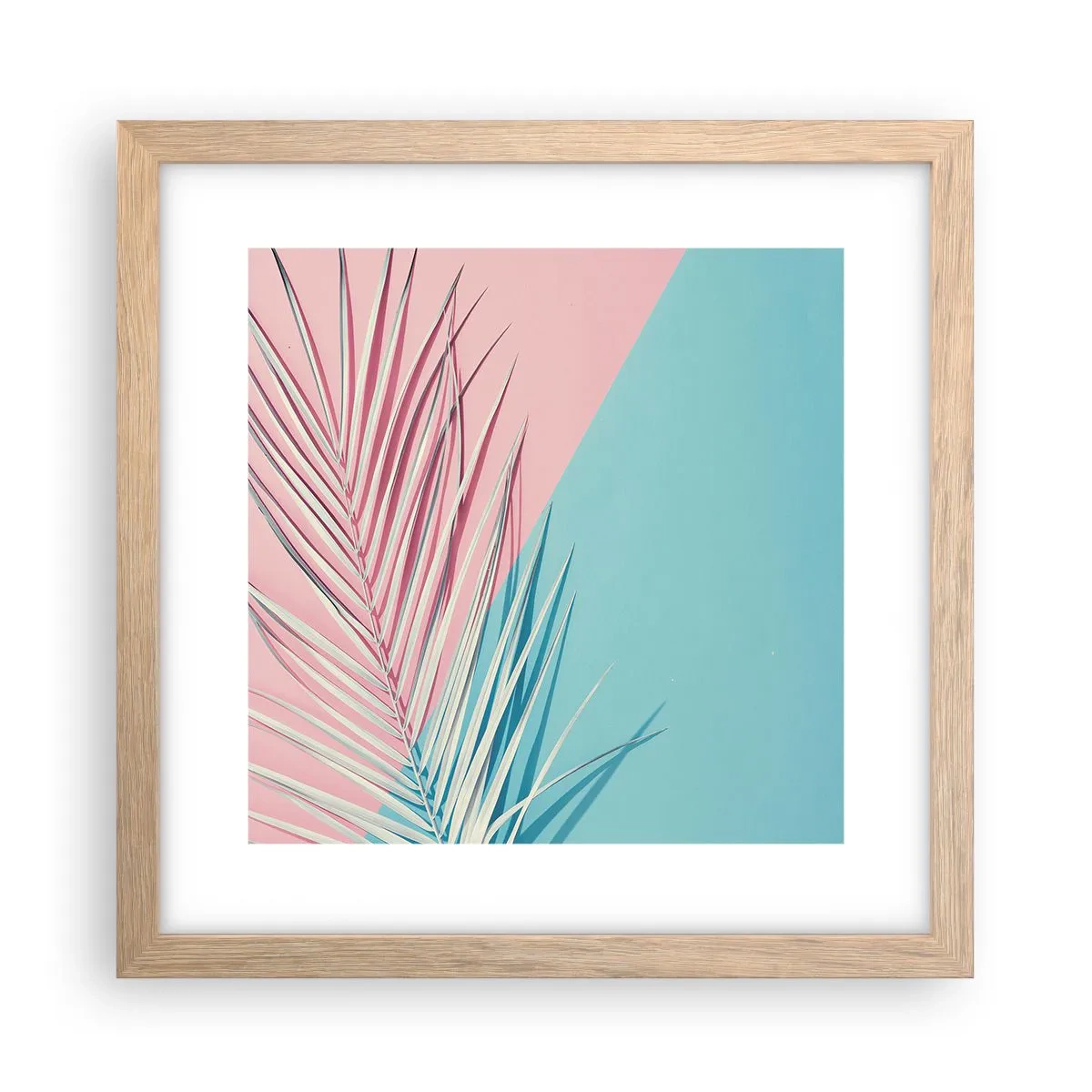 Poster in einem Rahmen aus heller Eiche - Tropischer Eindruck - 30x30 cm