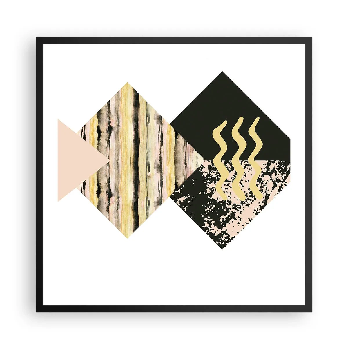 Poster in einem schwarzem Rahmen - Es ist nicht so einfach - 60x60 cm