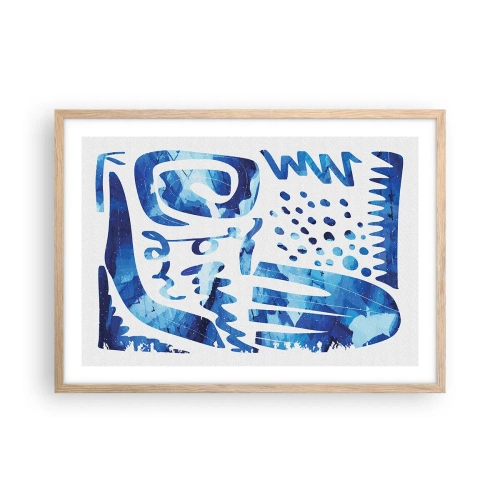 Poster in einem Rahmen aus heller Eiche - Zurück zu den Wurzeln - 70x50 cm