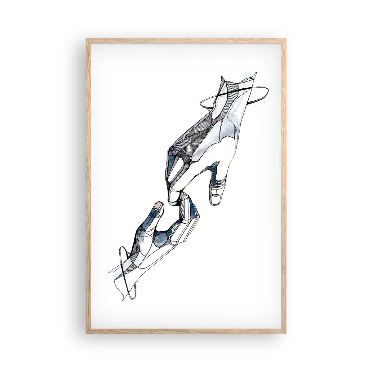 Poster in einem Rahmen aus heller Eiche - Eine gute Geste - 61x91 cm