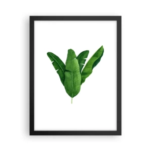 Poster in einem schwarzem Rahmen - Grüne Symmetrie - 30x40 cm