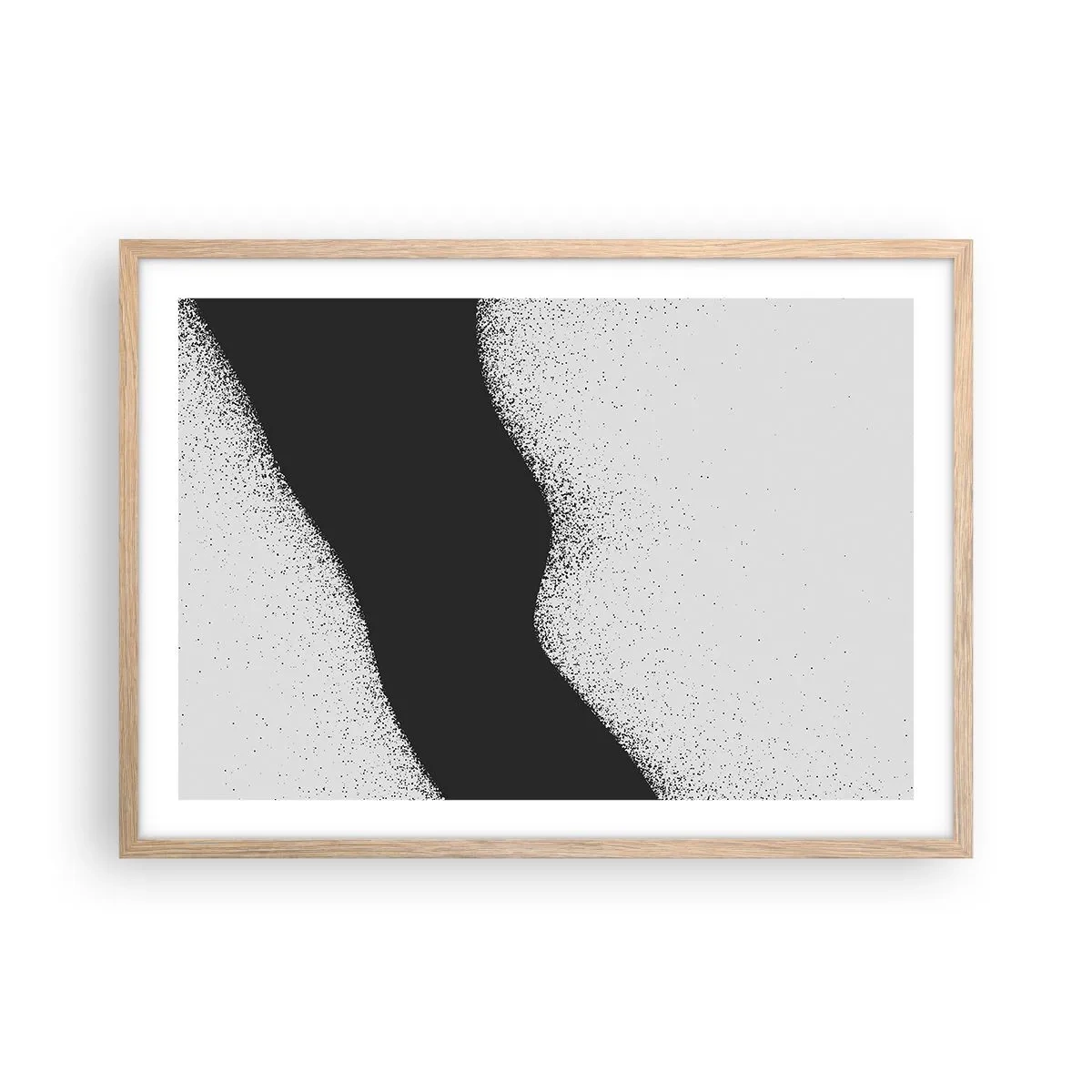 Poster in einem Rahmen aus heller Eiche - Flüssiges Gleichgewicht - 70x50 cm