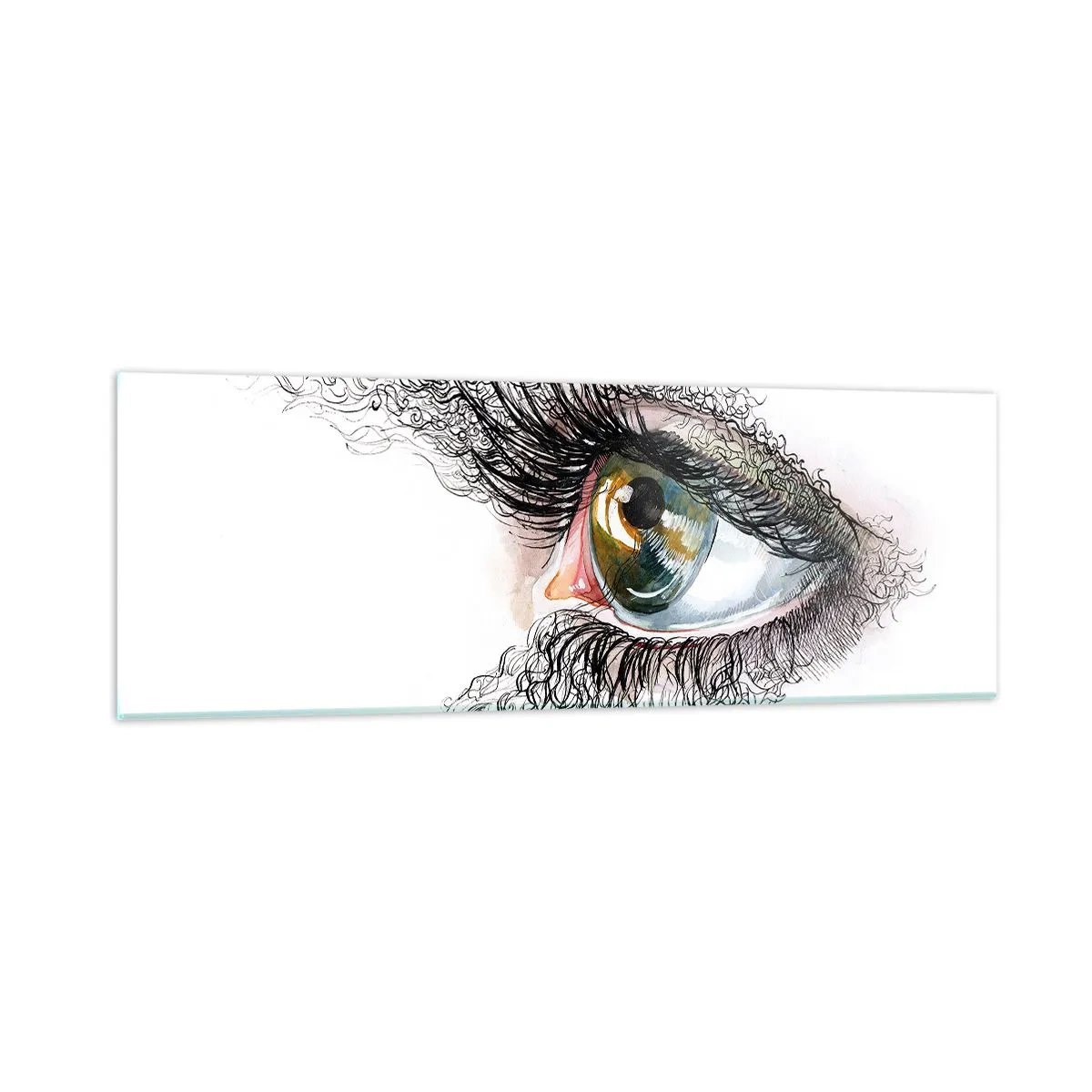 Glasbild - Bild auf glas - Schau direkt in die Seele - 90x30 cm