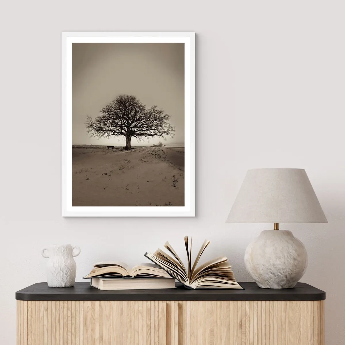 Poster in einem weißen Rahmen - Von hier zu Ewigkeit - 40x50 cm