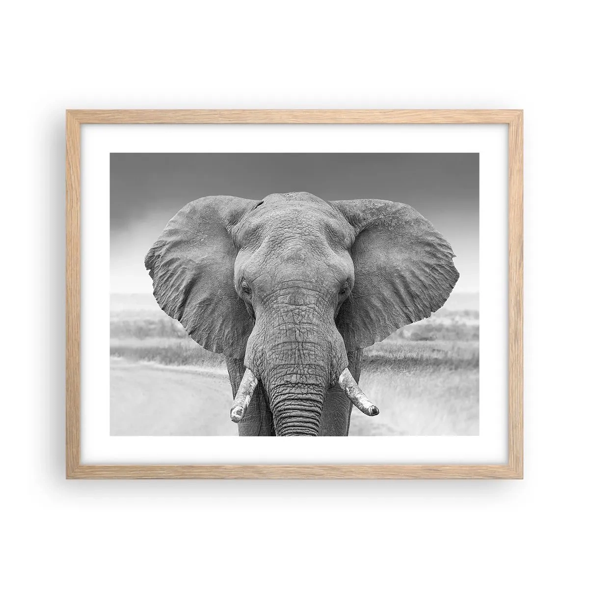 Poster in einem Rahmen aus heller Eiche - Willkommen in meiner Welt - 50x40 cm