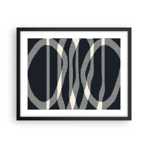 Poster in einem schwarzem Rahmen - Ein Versuch, die Dunkelheit zu durchbrechen - 50x40 cm