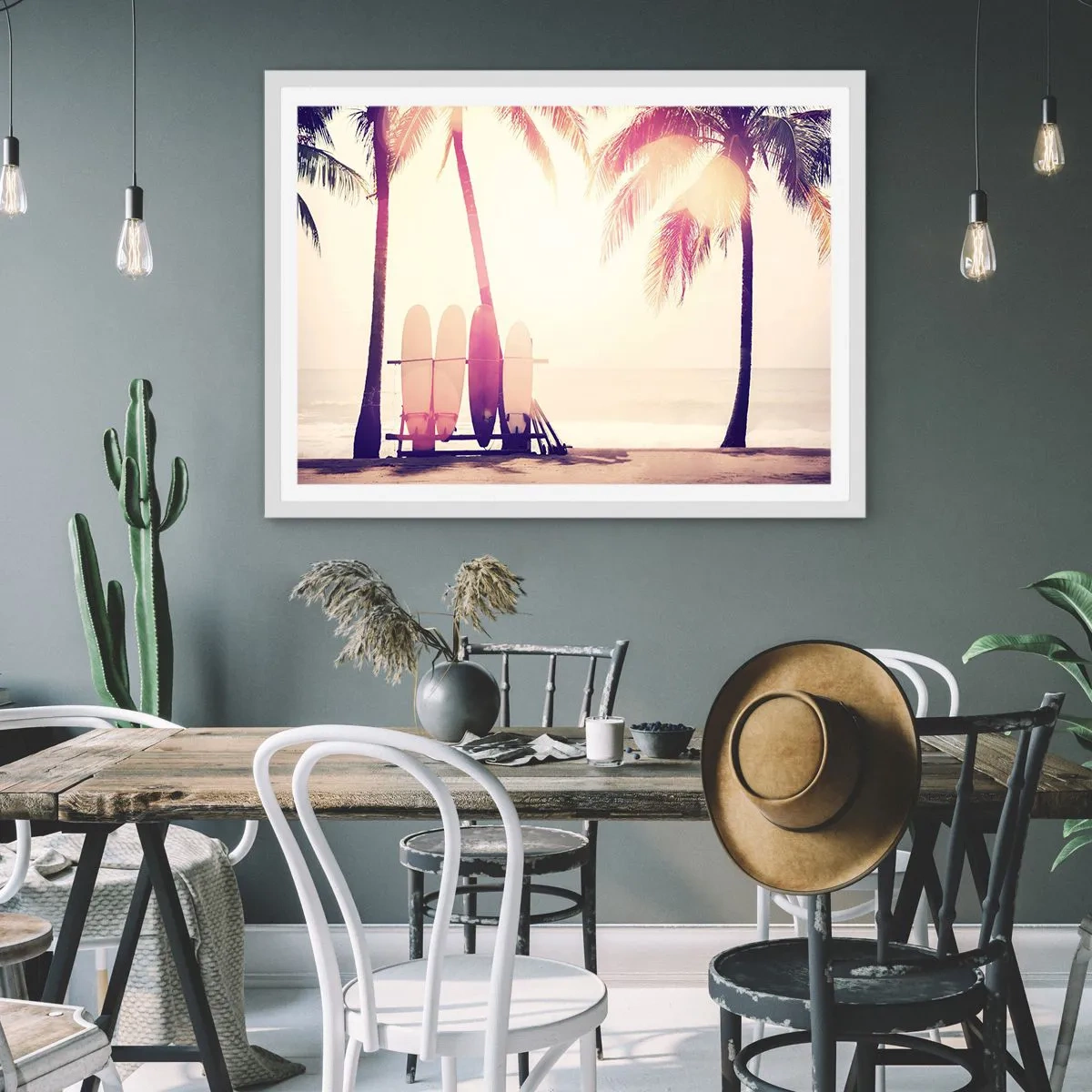 Poster in einem weißen Rahmen - Es wird ein toller Tag - 40x30 cm