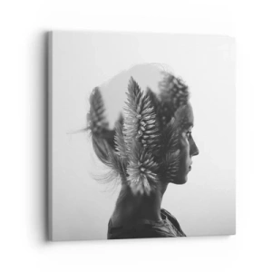 Bild auf Leinwand - Leinwandbild - Dame des Kiefernwaldes - 30x30 cm