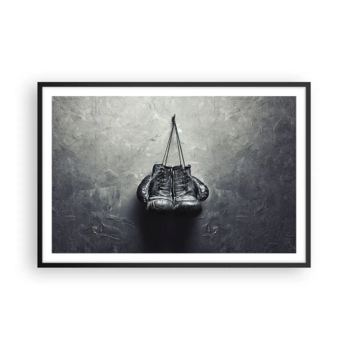 Poster in einem schwarzem Rahmen - Zeit des Kampfes und Zeit des Friedens - 91x61 cm