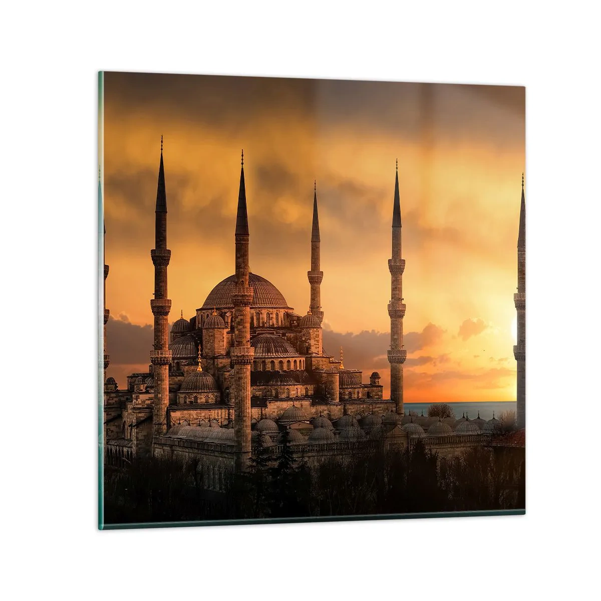 Glasbild - Bild auf glas - Gott ist großartig - 70x70 cm