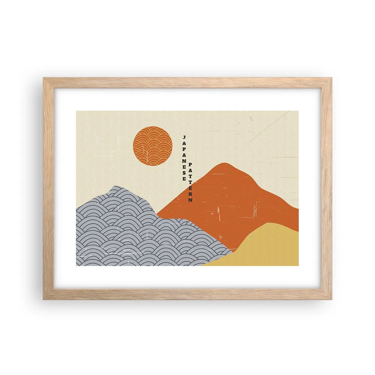 Poster in einem Rahmen aus heller Eiche - Im japanischen Geist - 40x30 cm