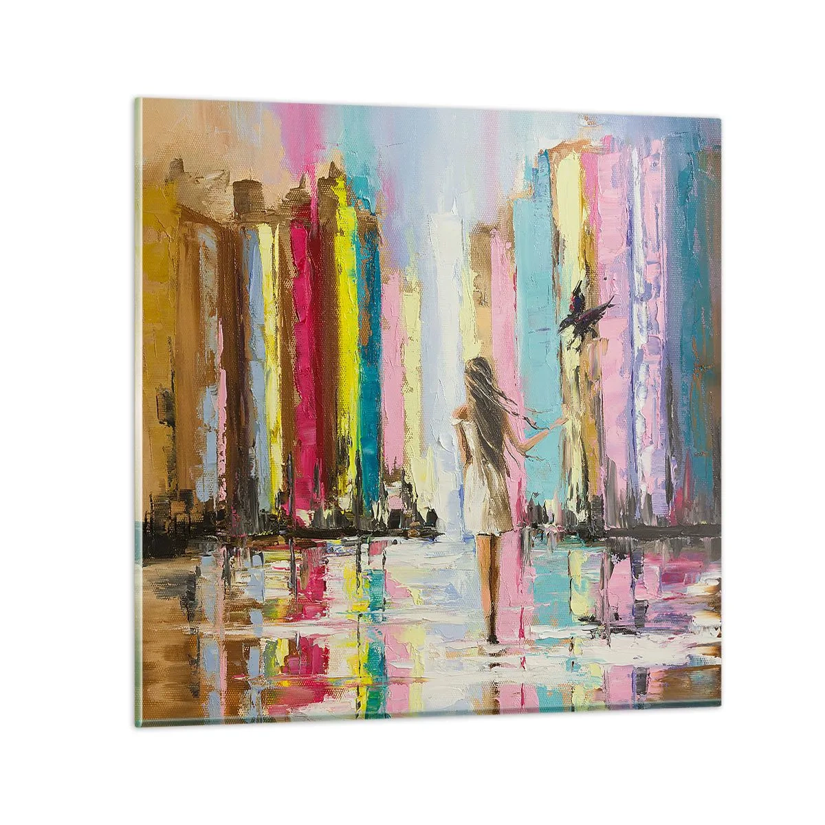 Glasbild - Bild auf glas - Folge mir - 50x50 cm