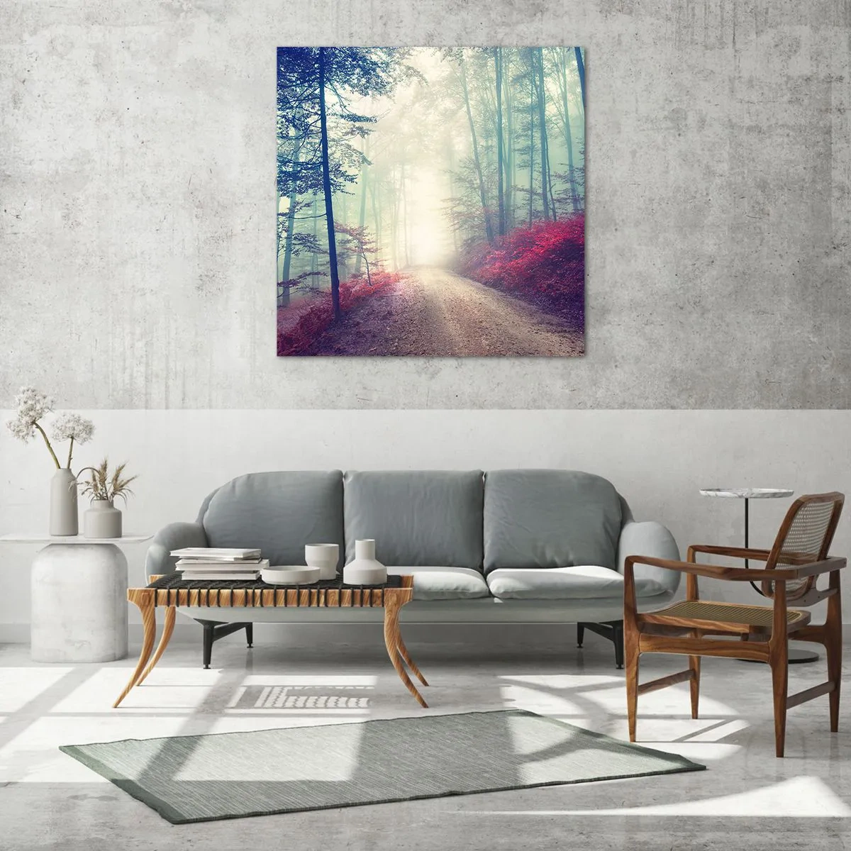 Glasbild - Bild auf glas - Wie gut ist es, im Morgengrauen aufzustehen - 70x70 cm