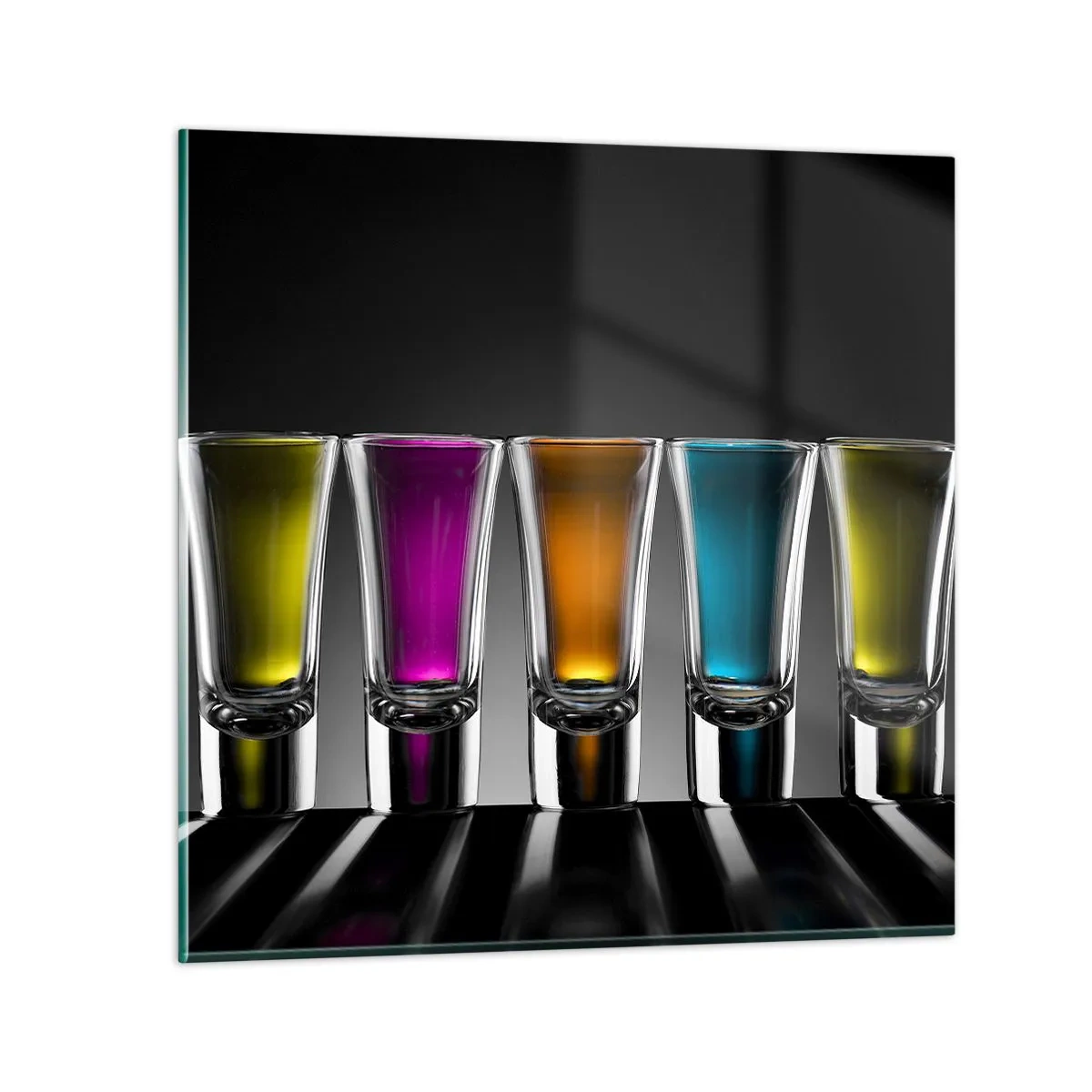 Glasbild - Bild auf glas - Die Farben der Freude - 30x30 cm