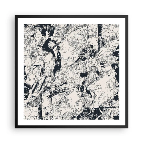 Poster in einem schwarzem Rahmen - Durchdringung der Gegensätze - 60x60 cm