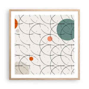 Poster in einem Rahmen aus heller Eiche - Im Pop-Art-Geist - 60x60 cm