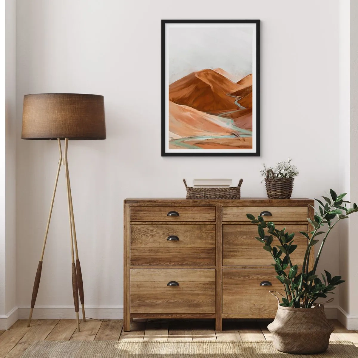 Poster in einem schwarzem Rahmen - Zur Quelle - 30x40 cm
