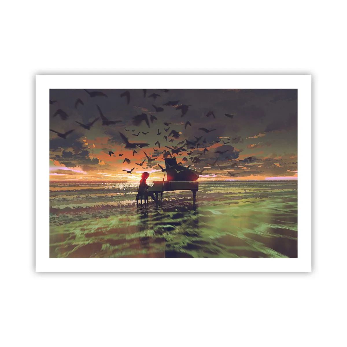 Poster - Konzert für Klavier und Wellen - 70x50 cm