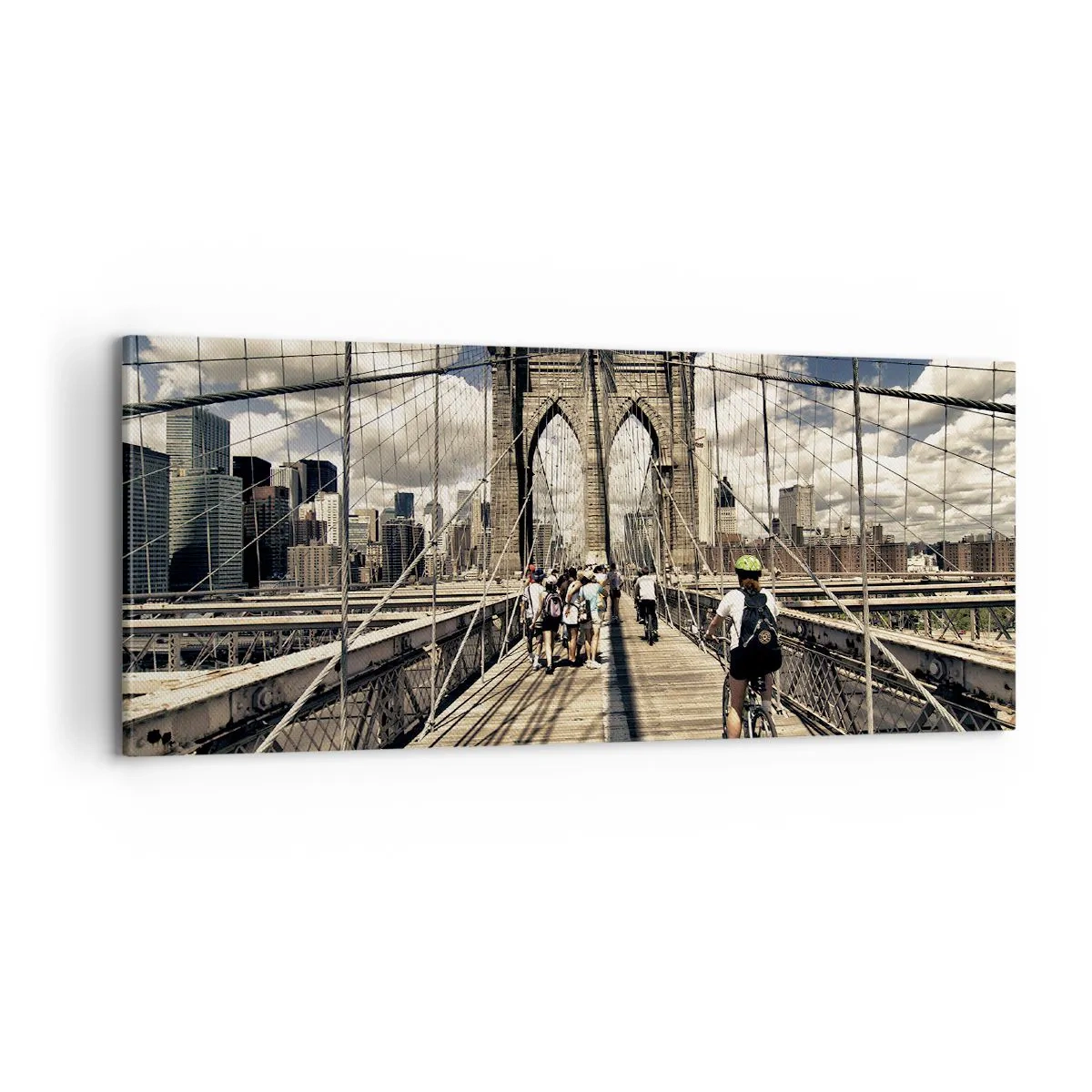 Bild auf Leinwand - Leinwandbild - Direkt ins Herz der Stadt - 100x40 cm