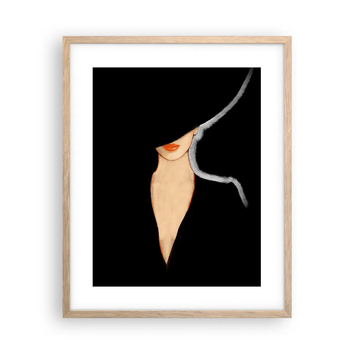 Poster in einem Rahmen aus heller Eiche - Eleganz und Stil - 40x50 cm