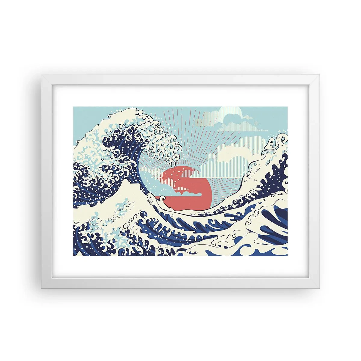 Poster in einem weißen Rahmen - Von japanischer Inspiration - 40x30 cm